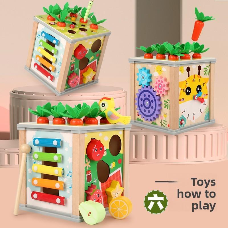 Wooden Kids Educational Toy With Sixinone Play Set For Early Learning And Development