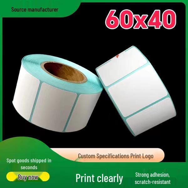 Durable Thermal Self-Adhesive Labels: 30x40, 50x60, 70x80, 90x90, 100x150 Mm for Electronic Scales