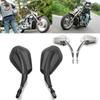 Motorcycle Left Right Rear View Mirrors For Harley Davidson Street Glide Road King Black and Chrome Side Mirror