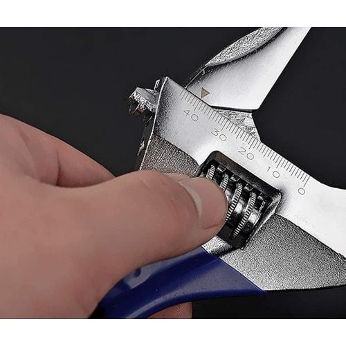 YWHWLX Adjustable Wide Adjustable Wrench, Vertical Type, for Pipes, Plumbing, and Faucet Work, 44mm Opening, Lightweight, and Multi-Function, for Repa