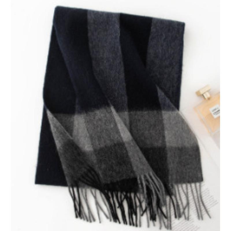 

Thickened Autumn and Winter Plaid Wool Scarf Atmosphere Women s Versatile Warm Wool Wool Scarf Comfortable Shawl