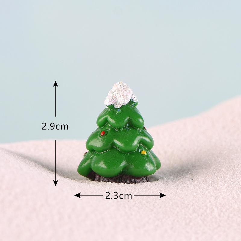 Christmas Tree Santa Claus Snowman Ornaments Miniature Garden Decor Figurines