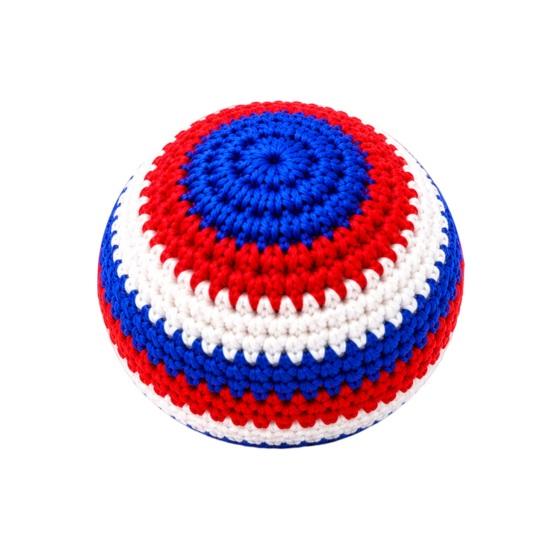 Handmade Bean Bags for Kids Soft Crochet Footbag Retro Red