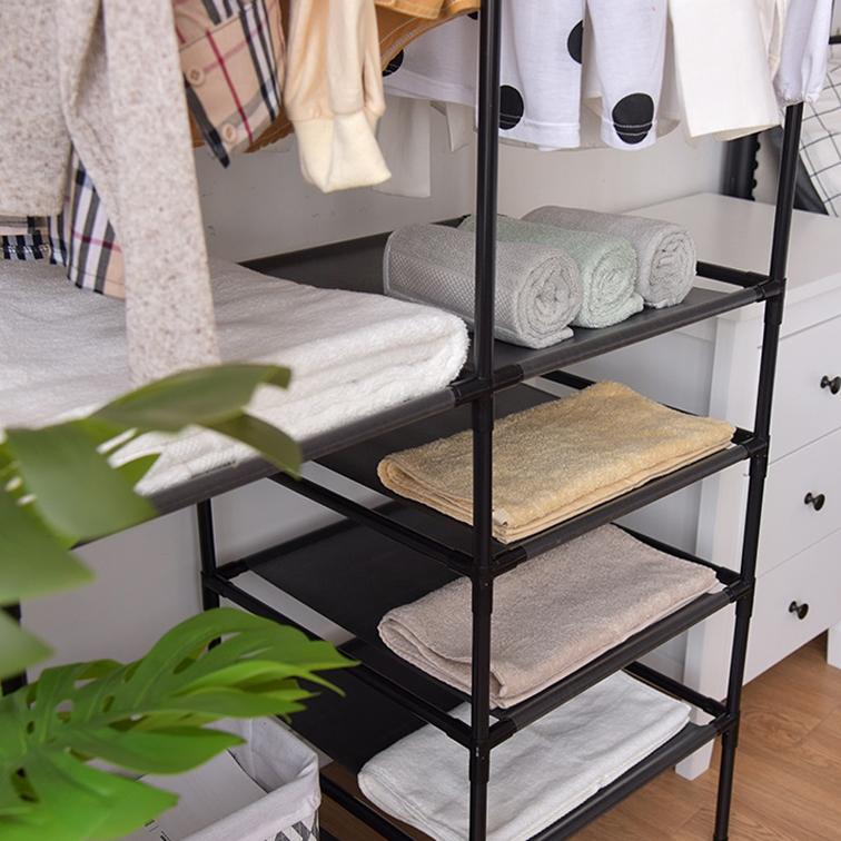 Metal Wardrobe Stand Coat Rack for Clothes Shoes Hall Wardrobe