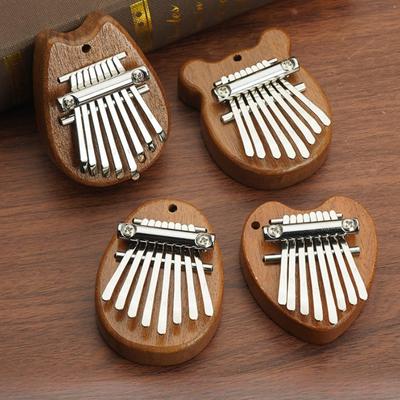 Mini Kalimba 8 Key Thumb Piano 1 Pack Water Drop Style Cute Instrument Portable Exquisite Gift Set for Kids