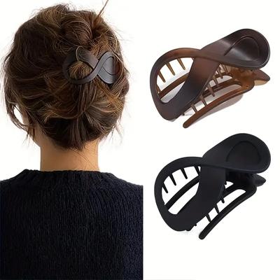 2pcs Simple Style Hair Clip Acrylic Matte Acrylic Hair Claw Thick Hair Barrettes For Styling Hair Accessories For Women And Girls