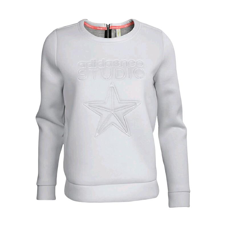 

Adidas Пуловер с круглым вырезом Neo Letter, облегающий, с длинными рукавами, женская толстовка AY5862 M