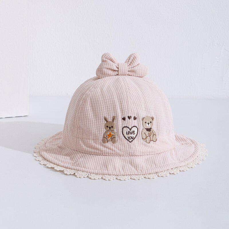 Korean Style Children's Sun Protection Lace Bucket Hat for Girls