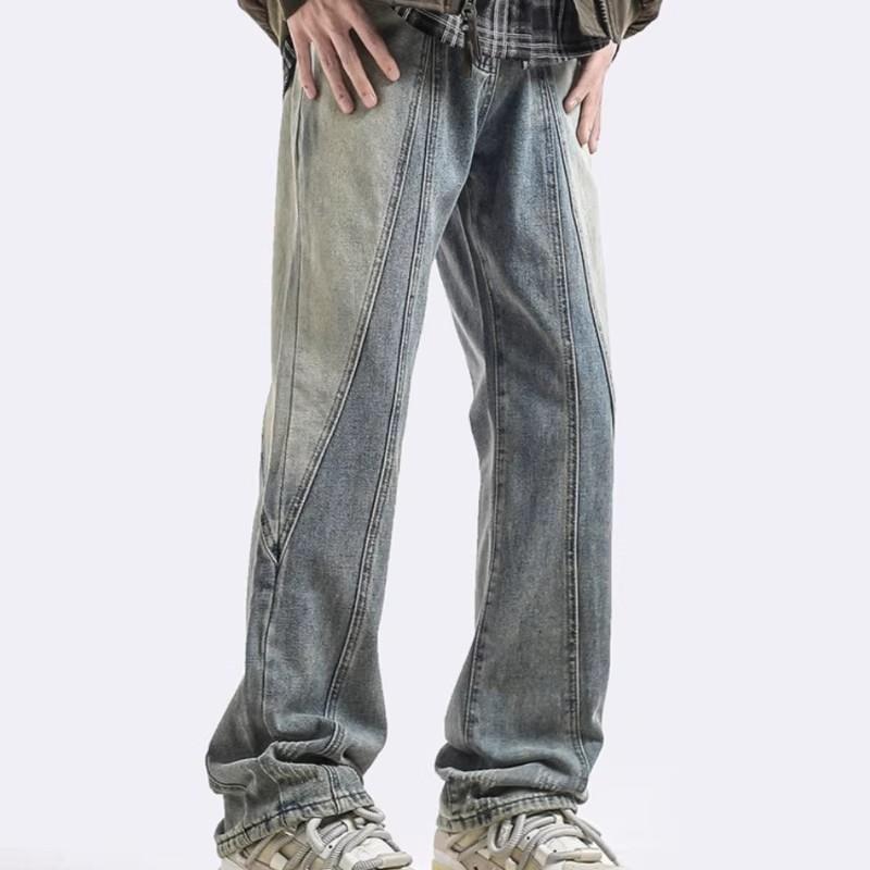 Джинсы мужские JYL Европейская вышивка кобры Эластичные Средняя посадка Деним M бездна