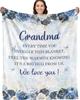 Chunky Throw Blanket Floral Watercolor Roses Home Decor Gift For Grandma Cozy Spring Autumn Decorative Throw Blanket