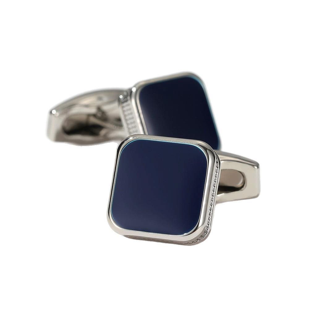 Butoni pătrați pentru bărbați cu ulei picurat - 4 culori, în stoc