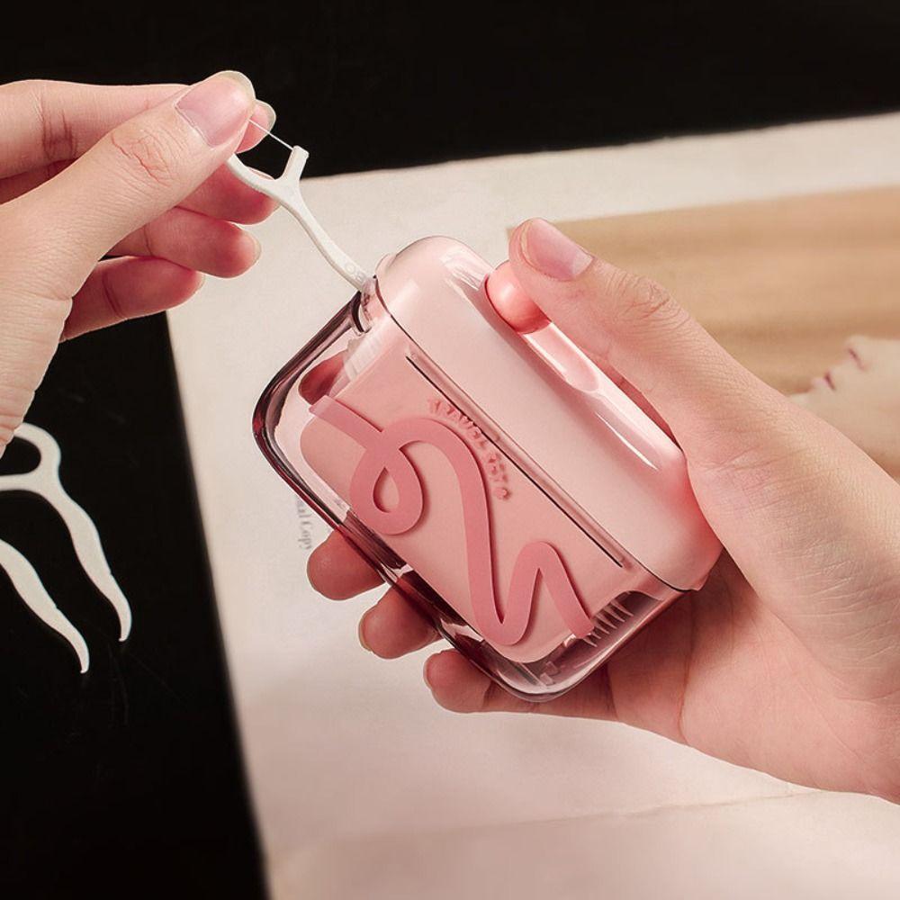 Creativity Floss Stick Storage Box Press-on Mini Teeth Stick Case Floss Stick Organizer  Men&Women