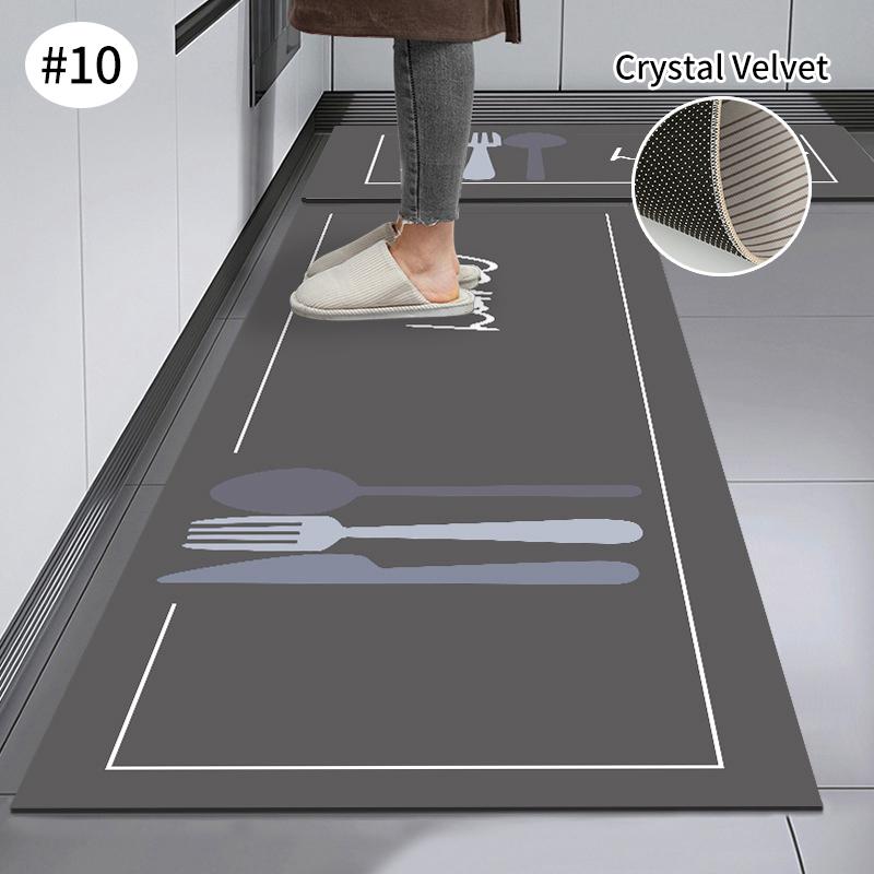 

Коврик для кухни Коврики для ног Длинные ковры Ковер из кристального бархата Суперабсорбирующий Коврик для дома Коврик для спальни Домашний декор Коврик для кухни 50x80cm