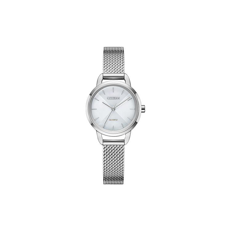 CITIZEN Juicy Tint Collection Quartz Movement Stainless Steel Strap Watch Women s Watch Silver Dial EQ3000-58D Silver Watch Case