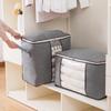 Foldable Closet Organizer Clothing Storage Bags Blankets Storage With Clear Window, Reinforced Handle and Sturdy Zipper