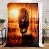 Majestic Lion At Sunset Print Blanket Soft and Cozy Perfect for the Living Room Bed Sofa or a Nap,gift