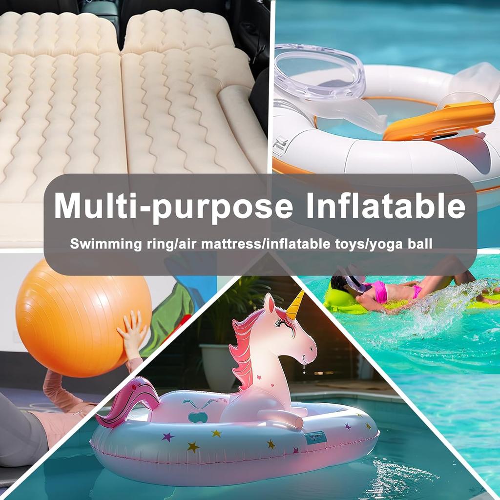 Solfami Electric Air Pump - Tiny and Portable Air Pump Ultra-Mini Pump with 750mAh Battery USB Rechargeable to Inflate Deflate for Pool Floats, Air