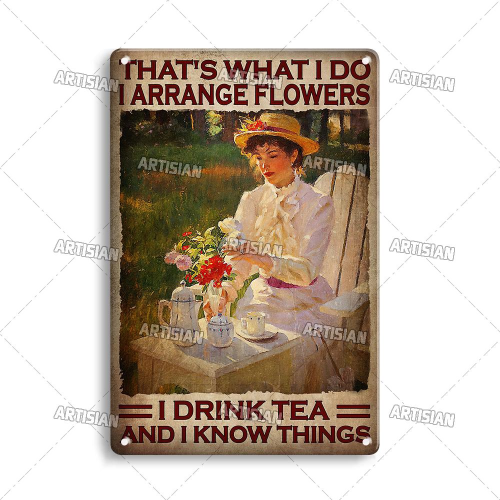 Artisian Coffee Metal Plaque Cute Animal Tin Sign Drinking Funny Decorative Plate Wall Decor Garage Bar Pub Club Hotel Cafe