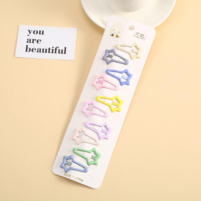 2023 Ice Cream Color Star Hair Clips for Girls – Cute BB Bangs Clips