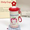 Cute Cat Theme 600ml Stainless Steel Insulated Travel Mug With Straw For Kids And Adults