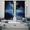 Set Of 2 Starry Night Galaxy Curtains Aesthetic Art Popular Cosmic Planet Suitable Bedroom Living Room Curtain Polyester Perfect For Sitting