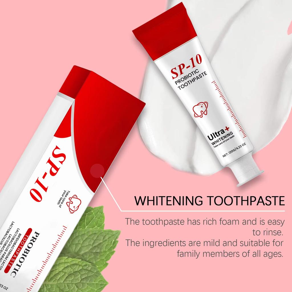 Sp10 Probiotic Toothpaste Tooth Brightening Remove Plaque Improve Dental Caries Protect Gum Fresh Breath Oral Hygiene Cleansing