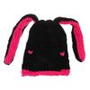 Knitting Balaclava Cap for Women Adult Rabbit Ear Beanie Hat Handmade Face Cover Hat Crochet Hooded Hat for Outdoor Ski