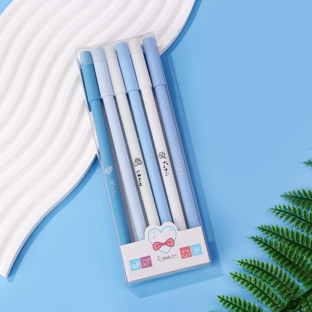 5Pcs Morandi Color Neutral Pen Writing Suitable for Office Work, Brushing Questions, Signing Writing, Diaries, Notes, Student Classroom Prizes, Frie