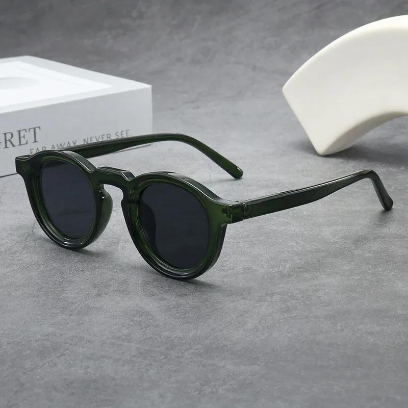 Neu Vintage Kleine Fassung Runde Sonnenbrille Damen Für Herren Männlich Luxusmarke Designer Beliebt Steampunk Hip Hop Sonnenbrille Uv400