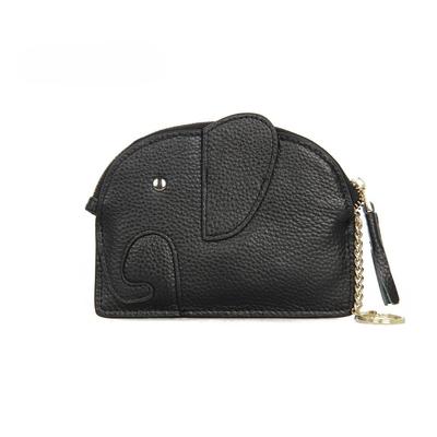 [fullviewec] Damen Echtleder Münzbörse, Mini-Geldbörse, Schlüsselmäppchen, Niedliches Elefantendesign, Luxuriös, Niedrige Handheld-Kartenhülle, Mini-Tasche mit Schlüssel