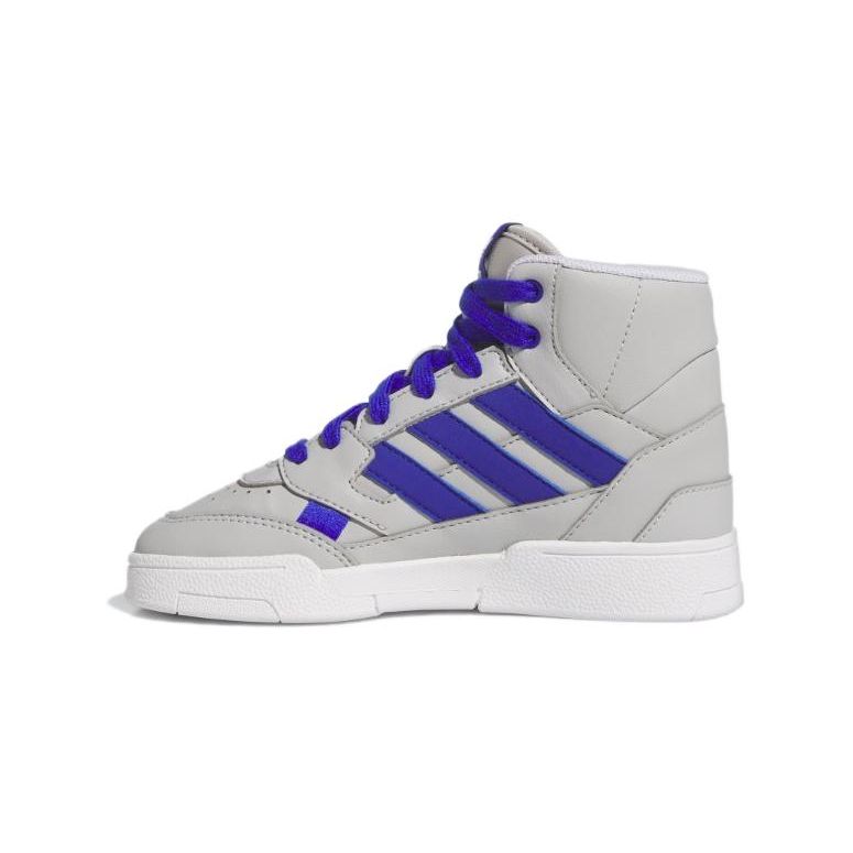 Adidas Originals Drop Step Comfortable Shock Absorbing Durable Breathable High Top Kids Skate Shoes Kids Skate Shoes Gray Blue IG1350