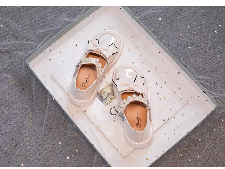 Girls' Black Patent Leather Princess Shoes - Spring/Summer 2025 British Style Performance Footwear