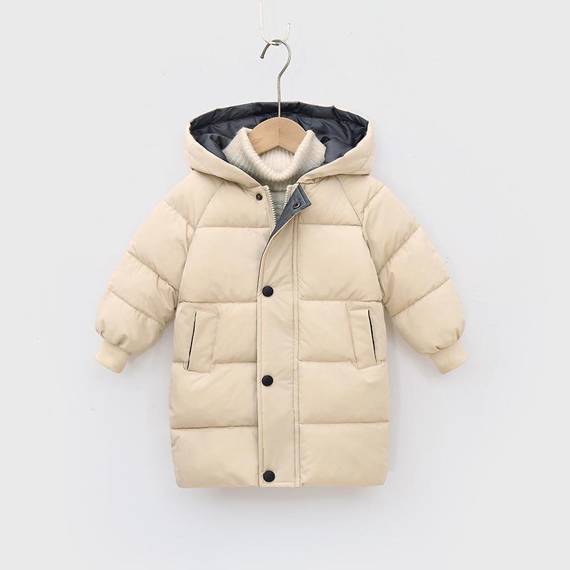 Kids' Winter Thickened Mid-Length Cotton Coat - Boys & Girls Down Jacket for Medium & Large Children