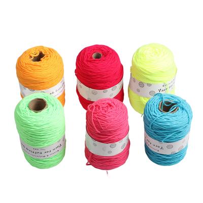 6 Rolls Tufting Yarn 437 Yards Each 8 Shares Fluorescent Color Shrink Resistant Carpet Knitting Yarn Rug Making Yarn
