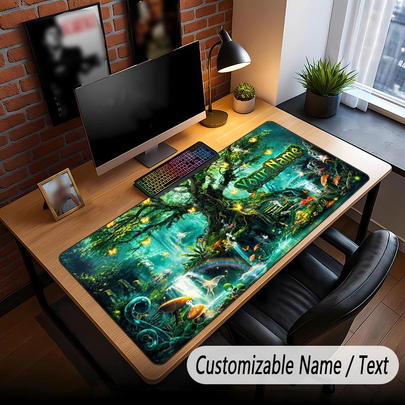 Sunset Landscape Theme Custom Mouse Pad Personalized With Name Text Customized Desk Mat For Office Home Decor