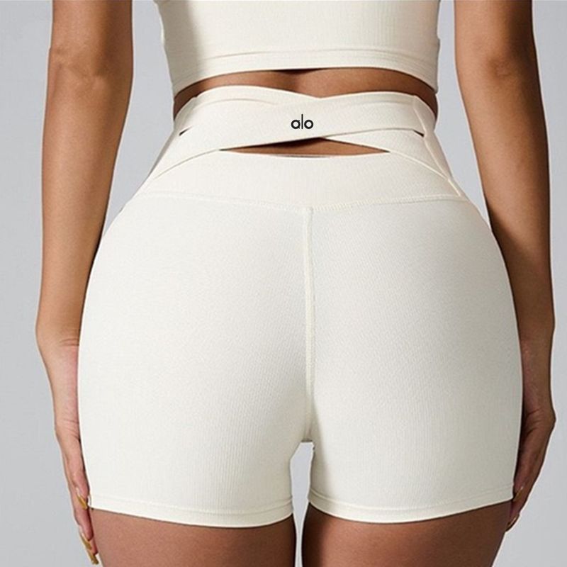 Oiob Official Website Authentic Yoga Shorts Women's Cross High Waist High Elasticity Hip Lifting Running Sports Fitness Three-Point Pants