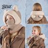Soft Polyester Winter Thermal Plush Warmer for with Neck Hat Knitted Kids Adults Lined Fleece