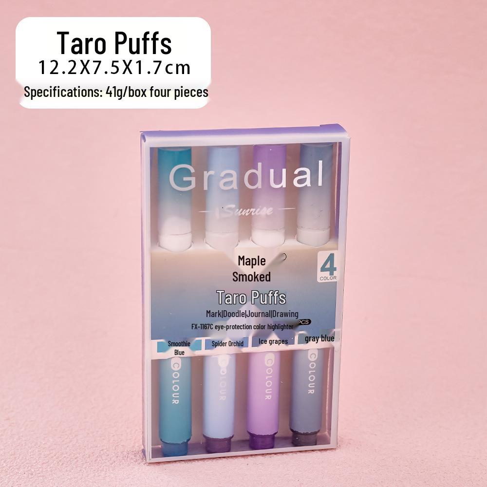 Gradient Fluorescent Pen Set: Student Art & Note Highlighter Pens with Eye Protection