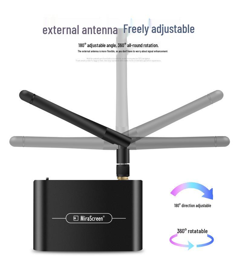 Mirascreen 4K Kabelloses Bildschirmspiegelungsgerät für VGA/HD, Kompatibel mit Google/iOS/Android