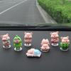 Creative Pig Car Figurine: Center Console & Office Decor