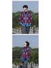 Men's Retro College-Style Diamond Check Cardigan - Autumn/Winter Casual Knit Sweater for Couples.