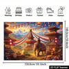Vibrant Nepalese Festival Tapestry, Colorful Temple Celebration with Elephant, Floating Lanterns and Snow-Capped Himalayas, Rich Cultural Wall Art
