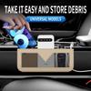 Car Storage Bag Pu Leather Mobile Phone Sticky Net Bag Multifunctional Car Seat Side Pocket Console Storage Box Auto Accessories