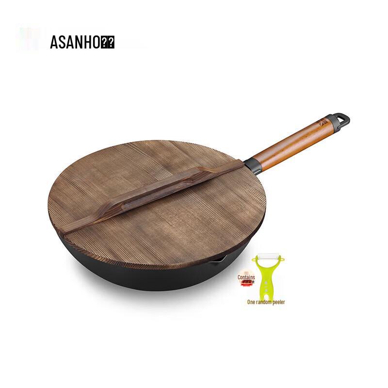 SANHO 30cm Non-stick Pure Iron Wok