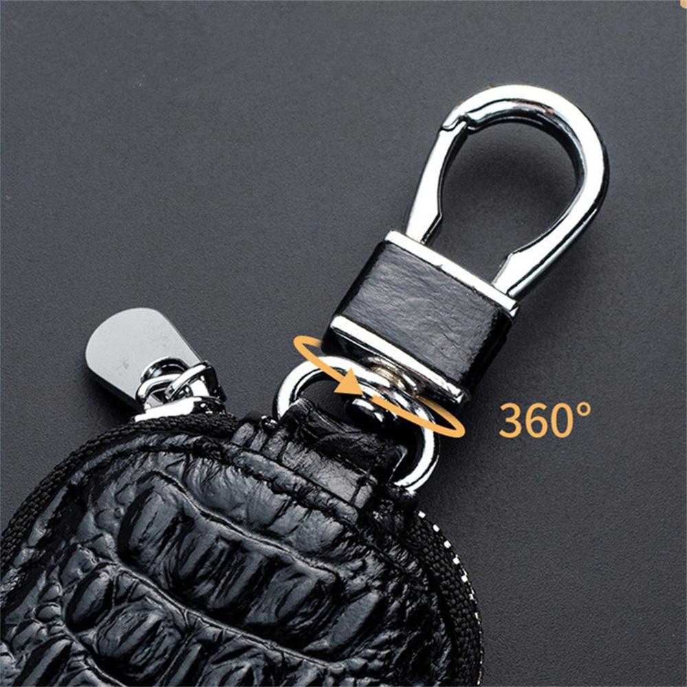 Unisex Leder Schlüsselmäppchen Für Autoschlüssel Geldbörse Taschenschlüsselhalter Organizer Tasche Schlüssel Organizer Große Kapazität Reißverschluss Schlüsseletui Tasche