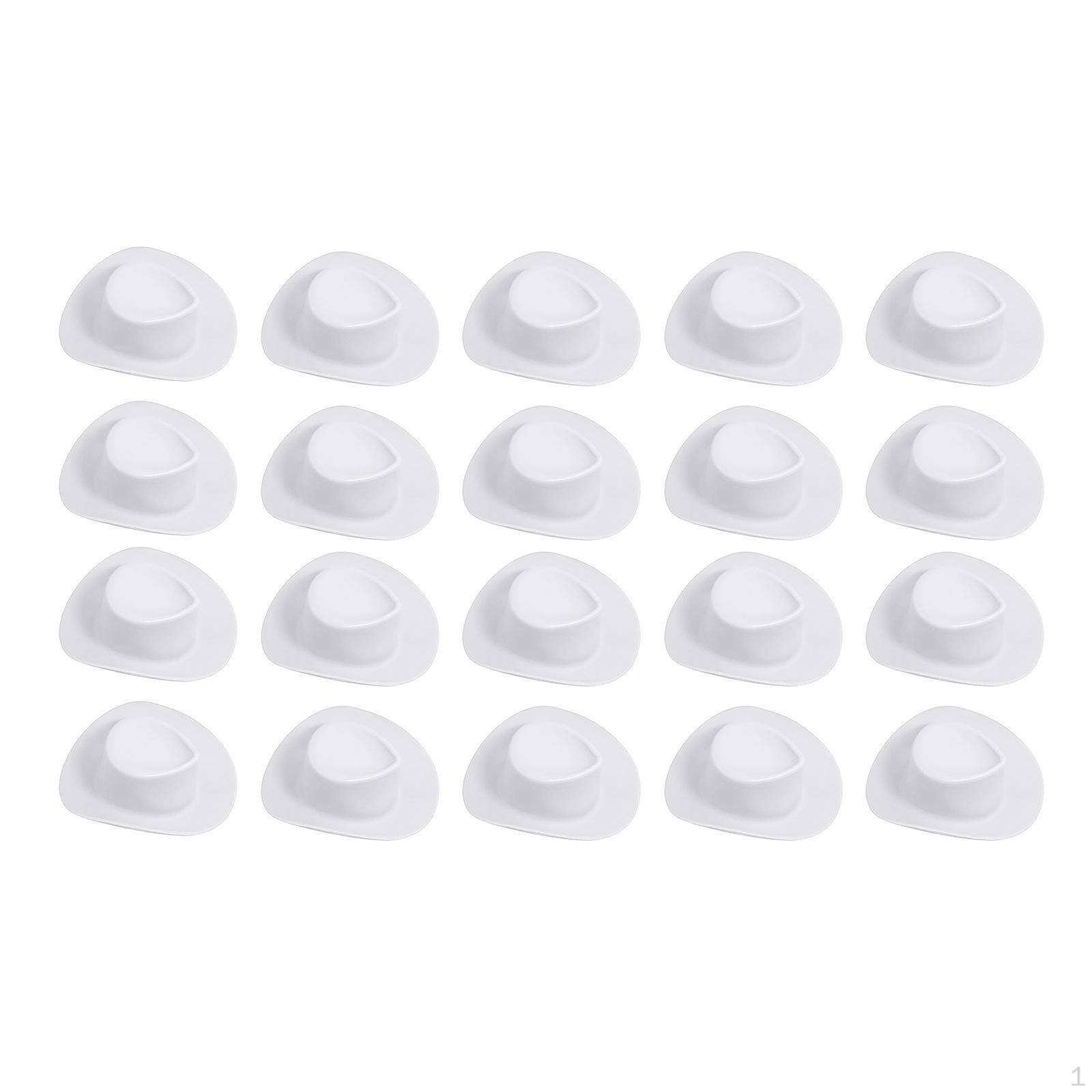 

20 шт. мини-ковбойская кукла шляпа украшение кукольного домика для декора дня рождения белый