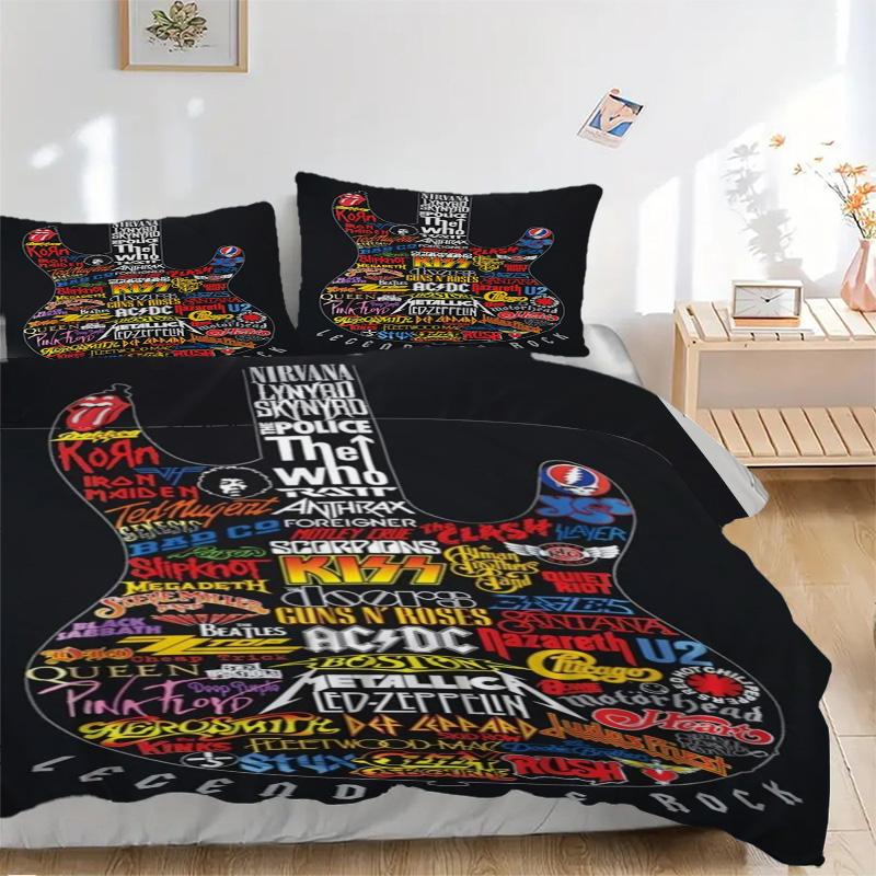 Legends Rock Bedding 3 Piece Set HD Print Duvet Cover Pillowcases for Teens Adult Bedroom Decoration Christmas Gift