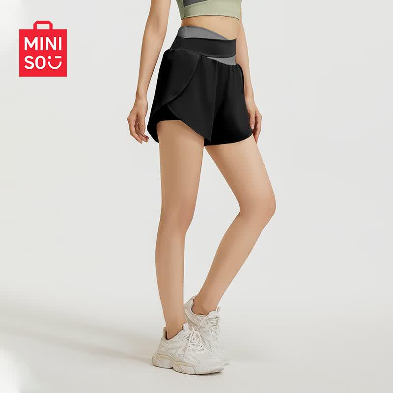 MINISO Women s Quick-Dry Sports & Yoga Shorts M