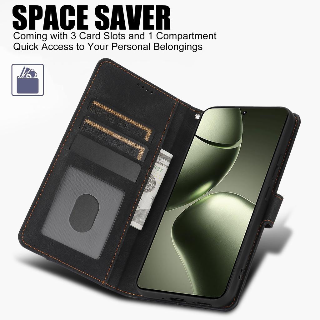 For Xiaomi 14T Case PU Leather Phone Cover with Wallet Stand View