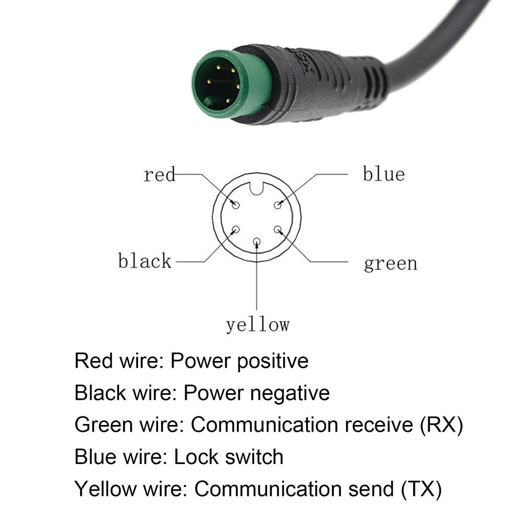 Electric Bike X1 Five-Pin Waterproof Connector Color LCD Instrument Panel Bicycle Scooter LCD Speed Display 24V/36V/48V